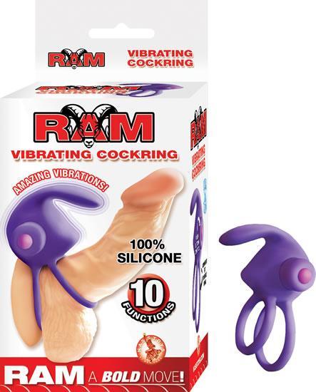 Ram Vibrating Cock Ring Purple
