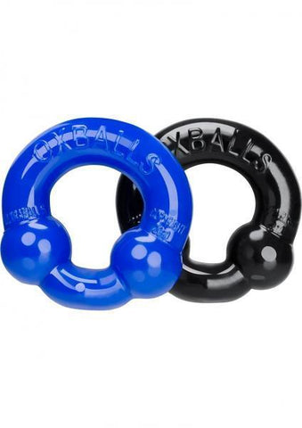 Oxballs Ultraballs Cock Ring 2 Pack Black, Police Blue