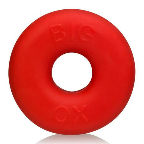 Big Ox Cockring Oxballs Silicone TPR Blend Red Ice
