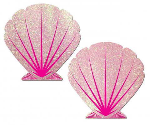 Mermaid Glitter Pink Seashell Pasties O-S