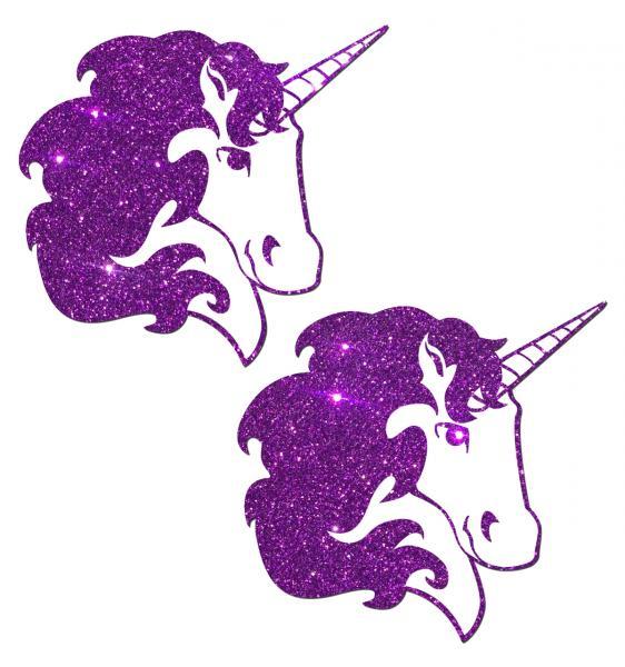 Unicorn Purple Glitter Pasties O-S