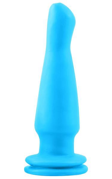 Neon Vibrating Butt Plug Blue