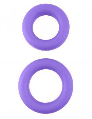 Neon Stretchy Silicone Cock Ring Set Purple