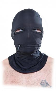 Fetish Fantasy Black Zipper Face Hood O-S