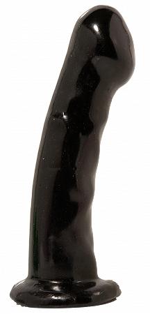 Basix Rubber Works 6.5 inches Dong With Suction Cup Black