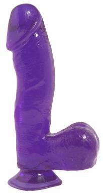 Basix Rubber Works 6.5 inches Purple Dong Suction Cup