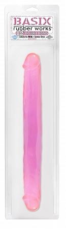 Basix Rubber Works 12 Inch Double Dong - Pink