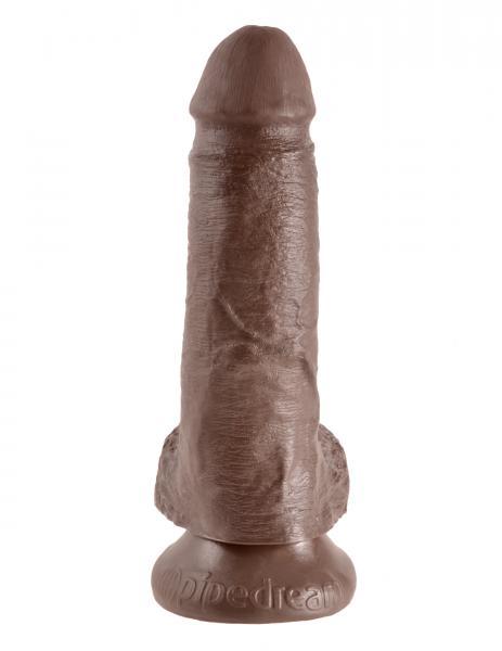 King Cock 7 Inches Cock Balls Brown