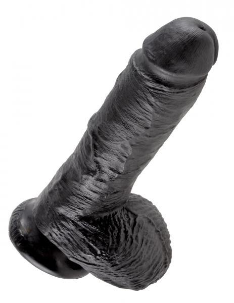 King Cock 8 Inches Cock Balls Black