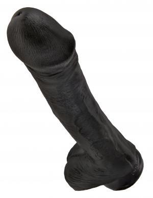 King Cock 13 inches Cock with Balls Black Dildo