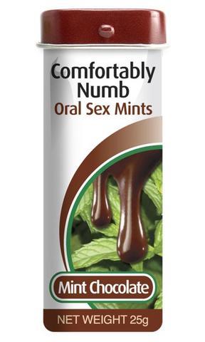 Comfortably Numb Oral Sex Mints Chocolate Mint