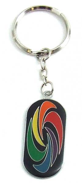 Gaysentials Enamel Key Chain Swirl