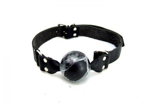 M2M Gag Leather Ball Black O-S