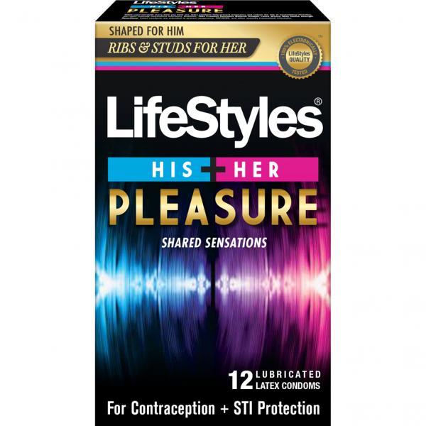 Lifestyles His & Her Pleasure 12 Pack Latex Condoms