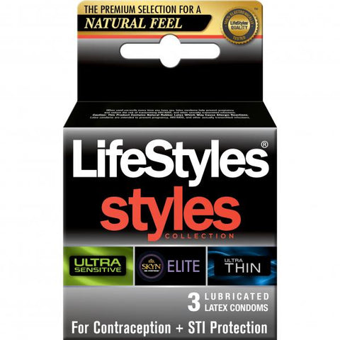 Lifestyles Styles Sensitive Collection Condoms 3 Pack