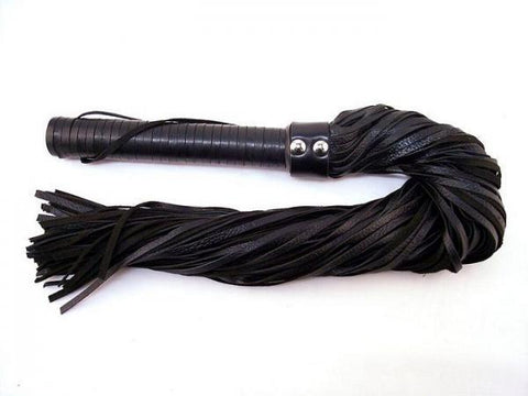 Rouge Long Suede Flogger Leather Handle Black