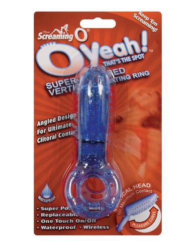 O Yeah Super-Powered Vertical Vibrating Ring-Assorted Colors