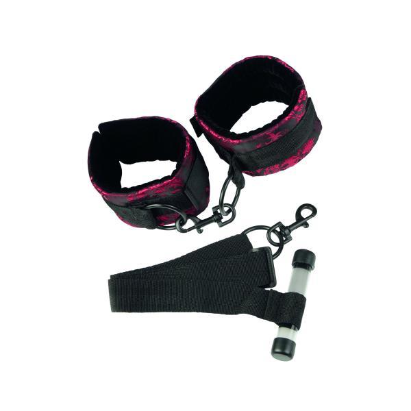 Scandal Over The Door Cuffs Black-Red