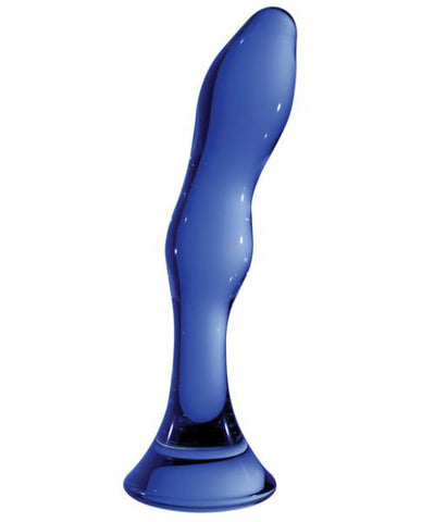 Chrystalino Gallant Blue Glass Wand Dildo