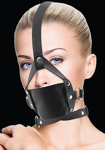 Ouch Leather Mouth Gag Black O-S