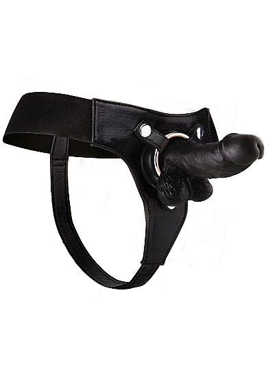 Ouch Realistic 6 inches Strap On Black O-S