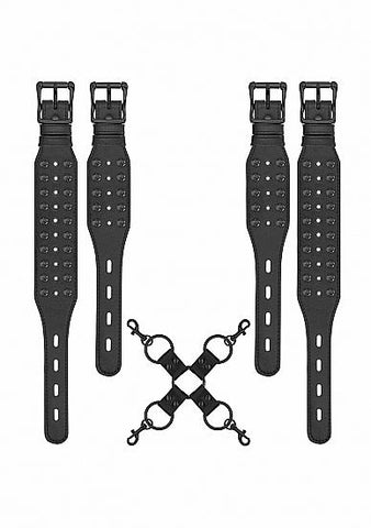 Ouch! Skulls & Bones Hogtie with Spikes Black