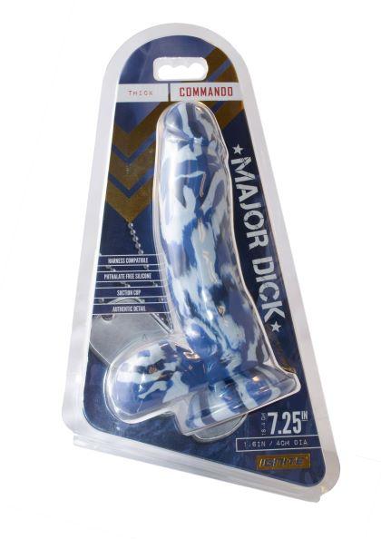 Major Dick Cammando Blue Camo Dong 7.25 inches