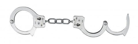 Nickel Coated Steel Handcuffs With Single Lock - Silver
