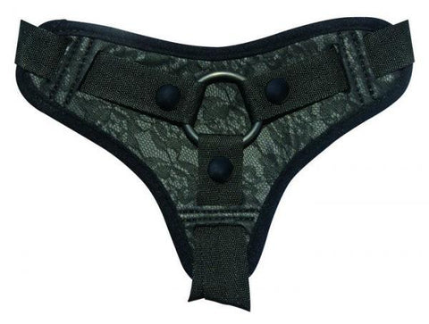 Midnight Lace Strap On Harness Black O-S