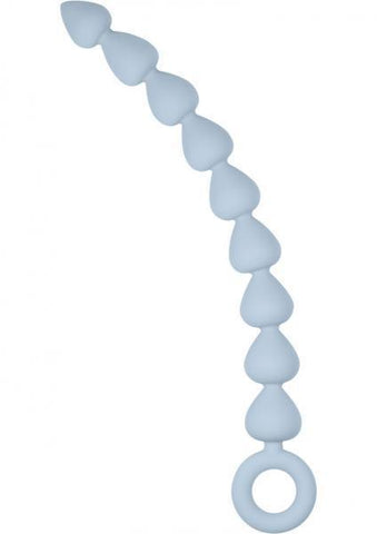 Sex In The Shower Silicone Anal Beads 9"- Blue
