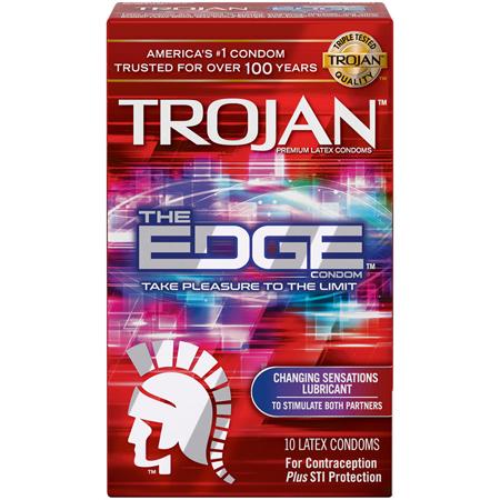 Trojan The Edge Condom 10 Pack Latex Condoms