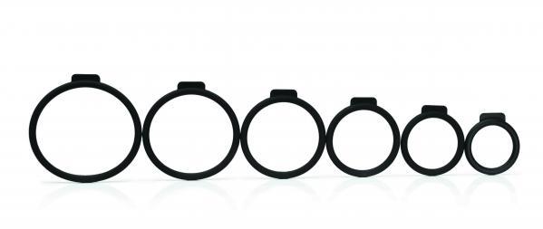 Tantus O Ring Set Black 6 Pack