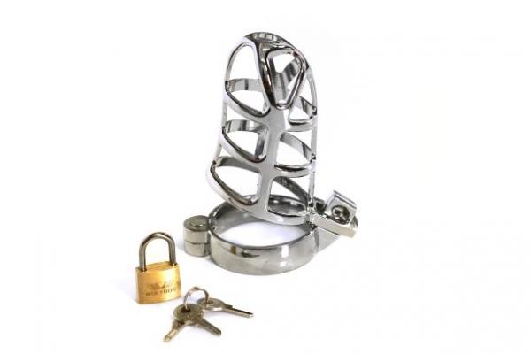 Stainless Steel Chastity Device The Cell Block Silver