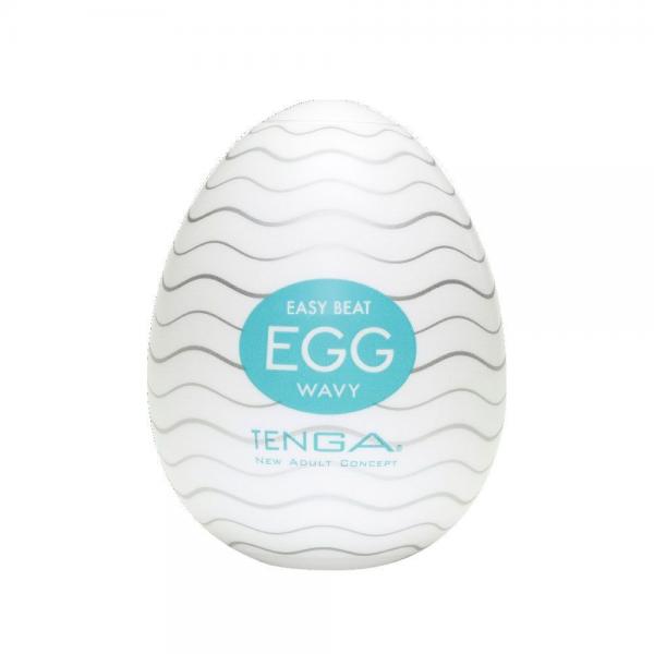 Tenga Easy Beat Egg Wavy White Stroker