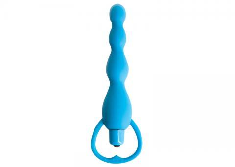 Climax Silicone Vibrating Bum Beads Blue