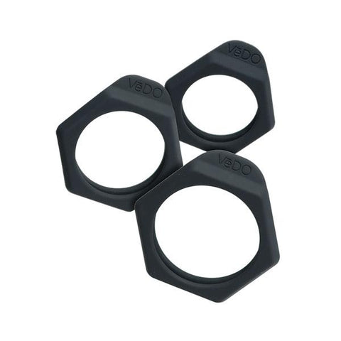 Vedo Bolt Cock Ring Set Just Black