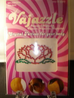 Vajazzle Flower Heart Crystal Tattoo