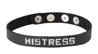 Wordband Collar - Mistress - Black