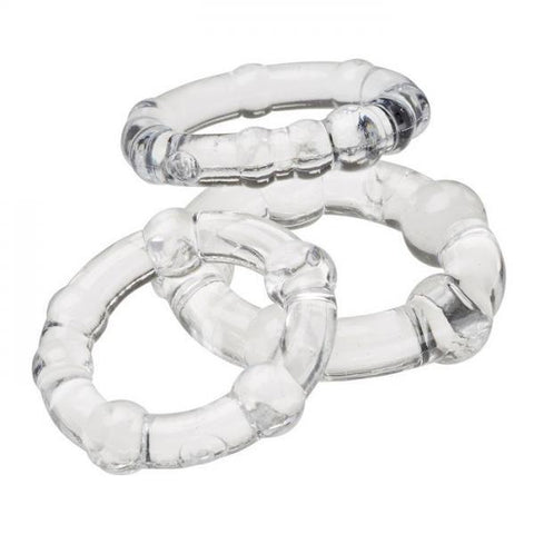 Cloud 9 Cockring Combo Beaded Clear