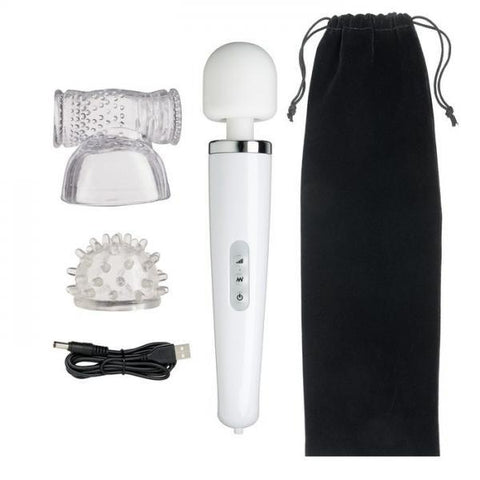 Cloud 9 Health & Wellness Wand Massager Kit 30 Function White