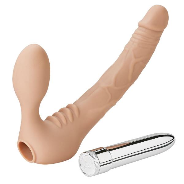 Cloud 9 Strapless Strap On Dildo Tan