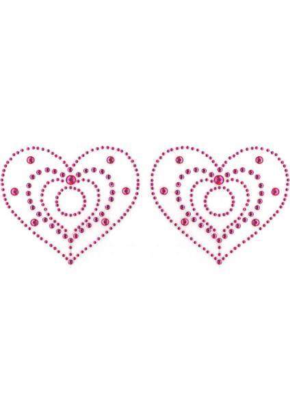 Crystal Heart Pink Pasties