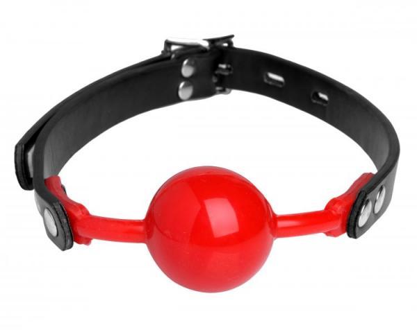 Hush Red Silicone Ball Gag Matte Finish - O-S