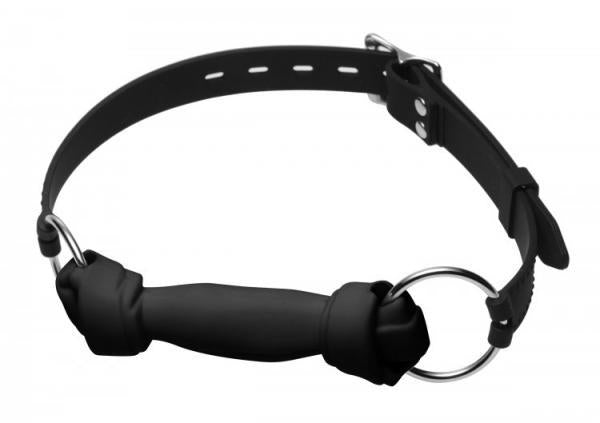 Silicone Dog Bone Gag Black O-S