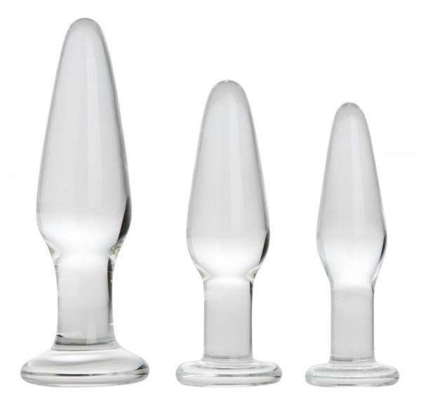 Prisms Dosha 3 Piece Glass Anal Plug Kit