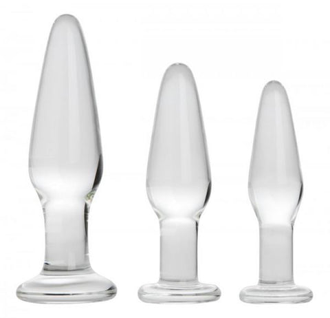 Prisms Dosha 3 Piece Glass Anal Plug Kit