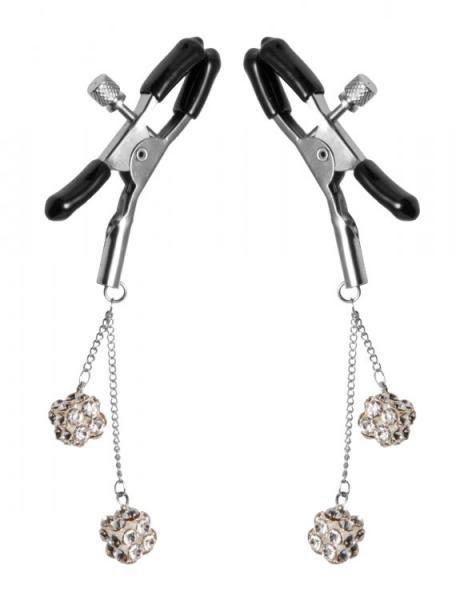 Rhinestone Nipple Clamps Jewel Square Clear