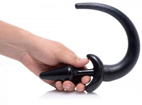 Puppy Play Tail Medium Size Butt Plug Black