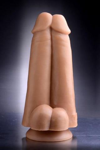 Tom Of Finland Dual Dicks Double Dildo Beige