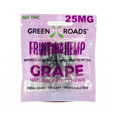 CBD Edibles 25mg On The Go Fruit + Hemp Grape 2 Pack